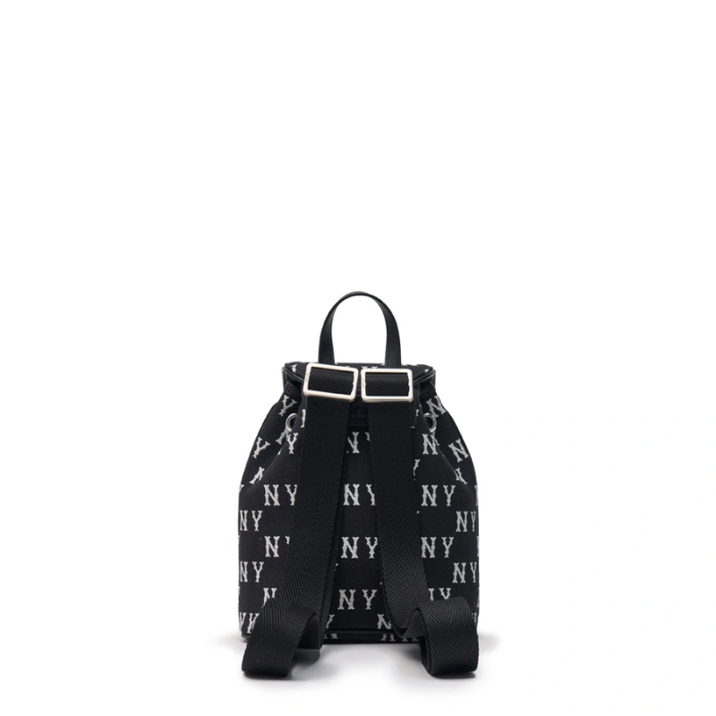 Túi Bucket Bag MLB Korea Monogram Jacquard Bucket Bag New York Yankees Black