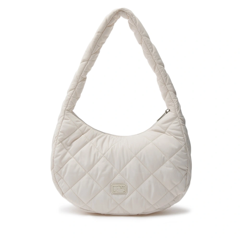 Túi đeo vai MLB Korea Quilted Hobo Bag Medium Boston Red Sox Cream