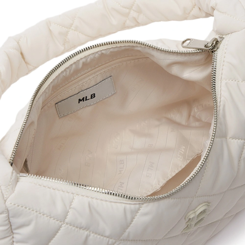 Túi đeo vai MLB Korea Quilted Hobo Bag Medium Boston Red Sox Cream