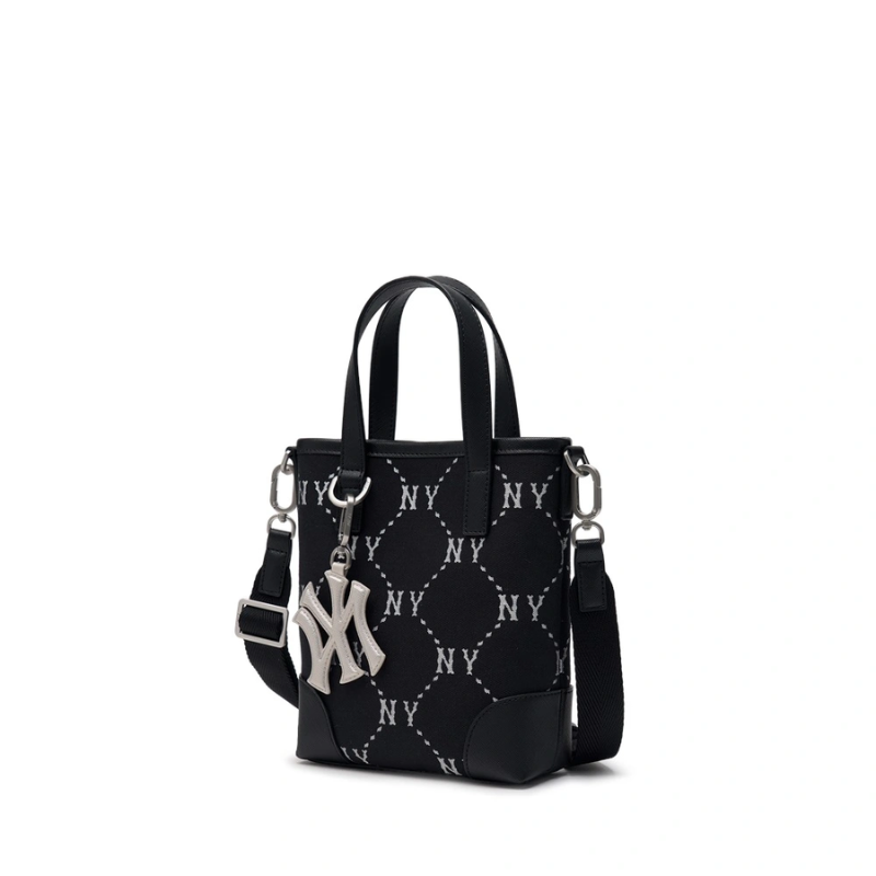 Túi đeo chéo MLB Korea Diamond Monogram Jacquard Mini Cross Bag New York Yankees Black