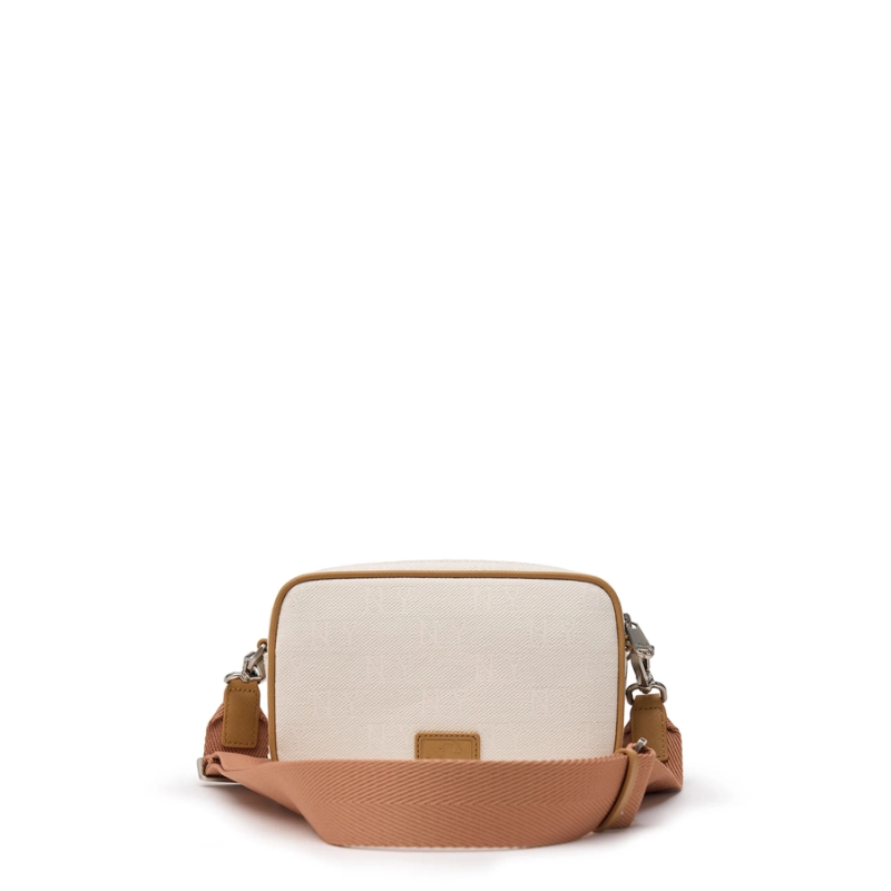 Túi đeo chéo MLB Korea Monogram Jacquard Mini Cross Bag New York Yankees Cream