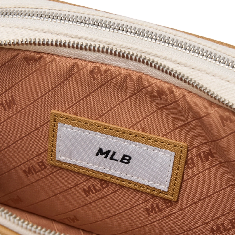 Túi đeo chéo MLB Korea Monogram Jacquard Mini Cross Bag New York Yankees Cream