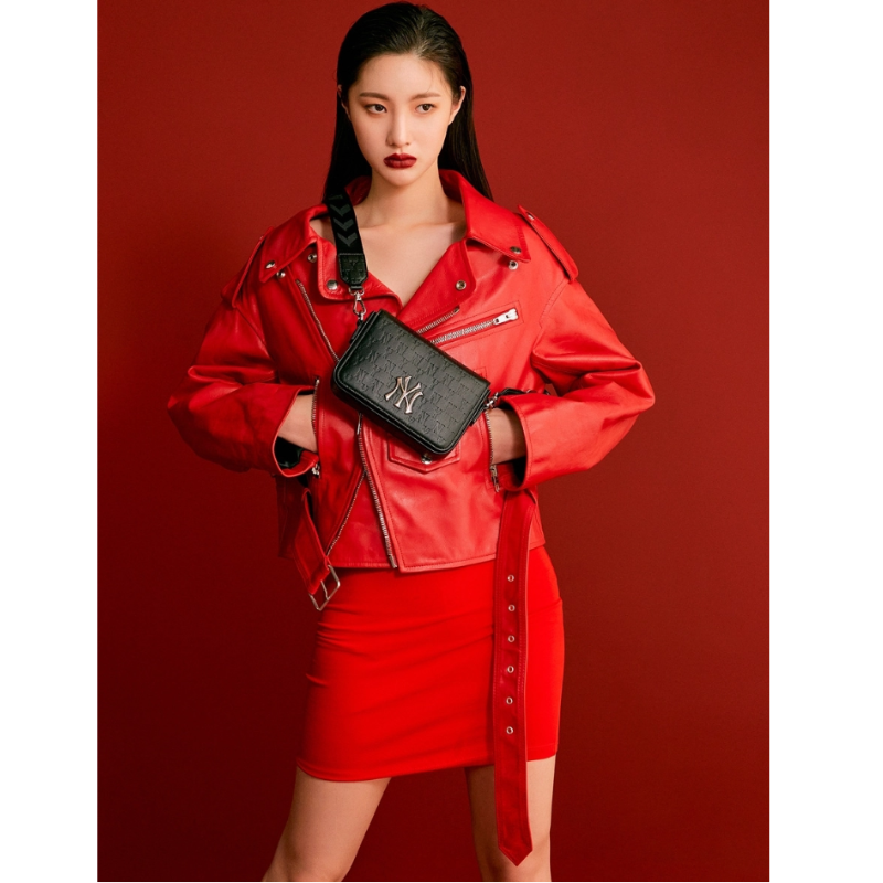 Túi đeo chéo MLB Monogram Hoody Bag New York Yankees Black