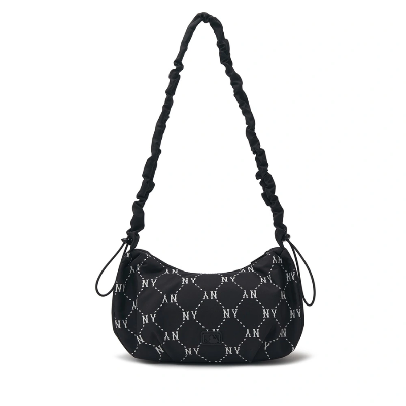 Túi đeo vai MLB Korea Dia Mono Sportive Hobo Bag New York Yankees Black