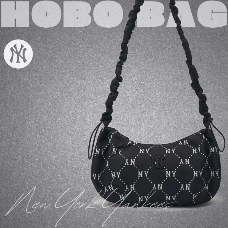 Túi đeo vai MLB Korea Dia Mono Sportive Hobo Bag New York Yankees Black