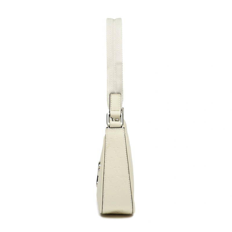 Túi đeo vai MLB Korea Monogram Embo Hobo Bag New York Yankees Cream