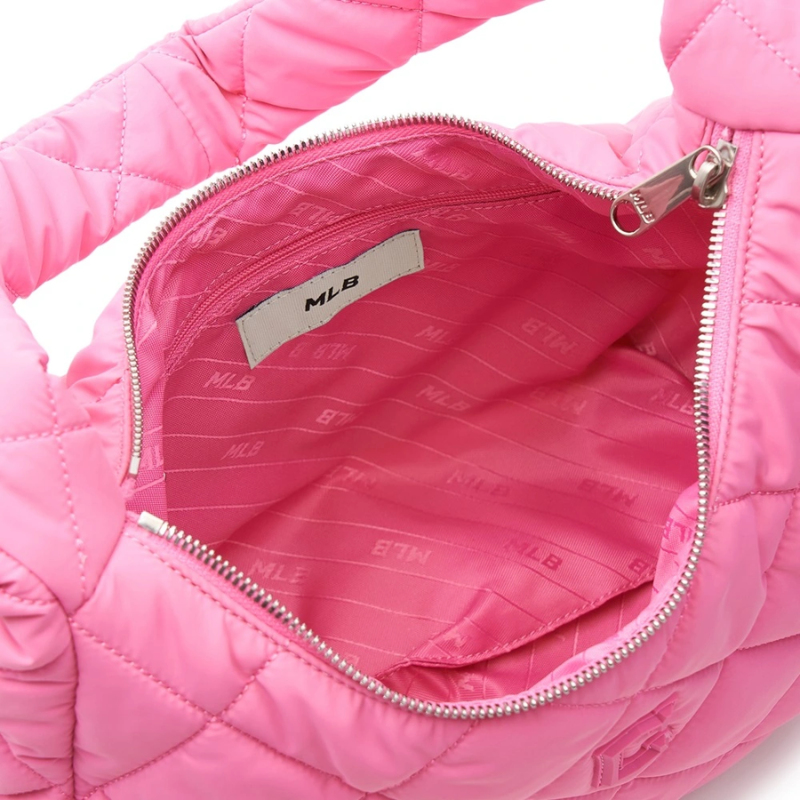 Túi đeo vai MLB Korea Quilted Hobo Bag Medium Cleveland Guardians Pink