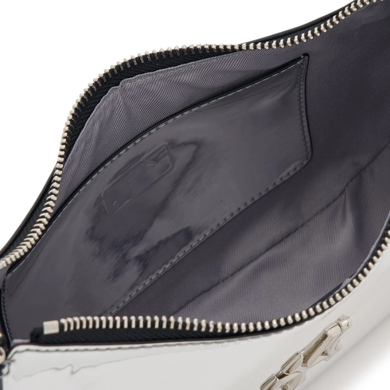 Túi đeo vai MLB Korea Silver Hobo Bag New York Yankees