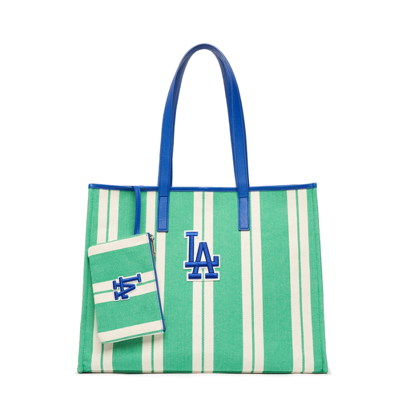 Túi MLB Ethnic Stripe Tote Bag LA Dodgers Mint