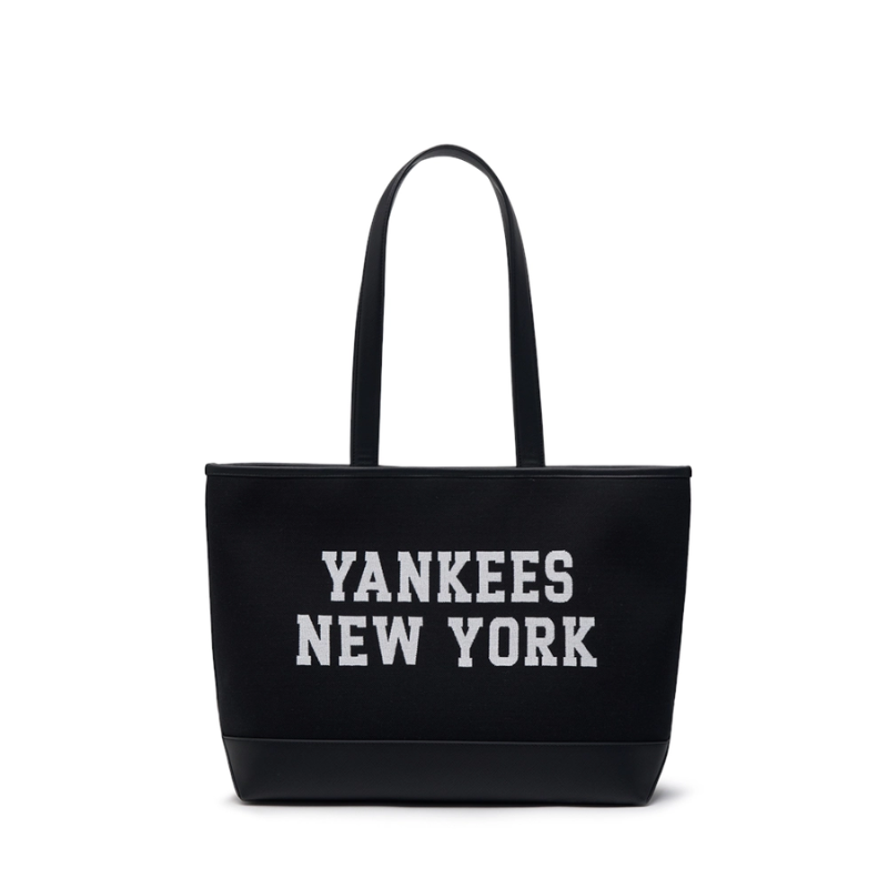 Túi Shopper Bag MLB Korea Varsity Jacquard New York Yankees Black