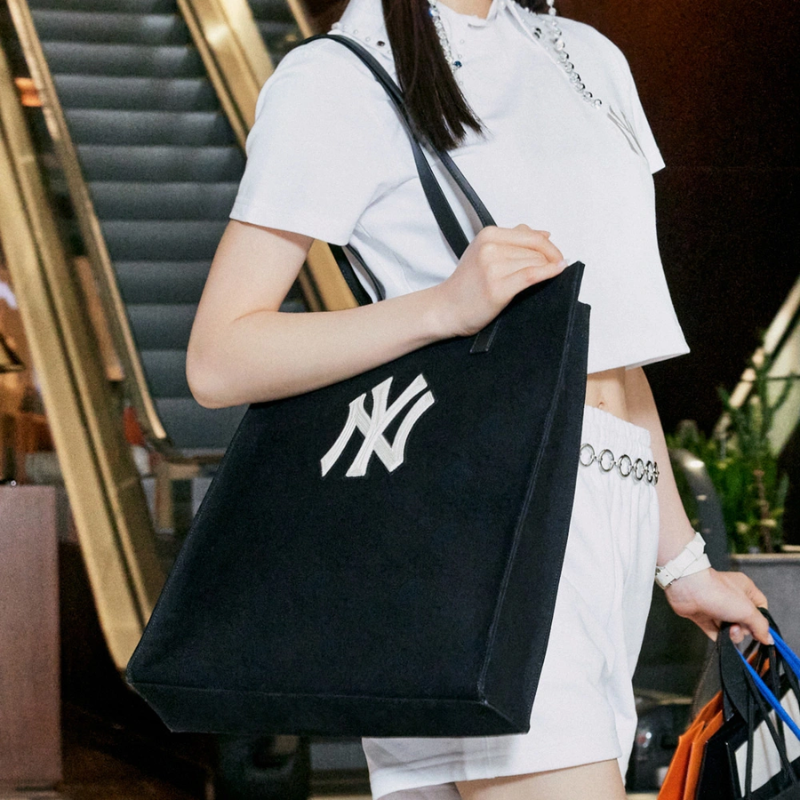 Túi Tote Bag MLB Canvas Tote Bag New York Yankees Black