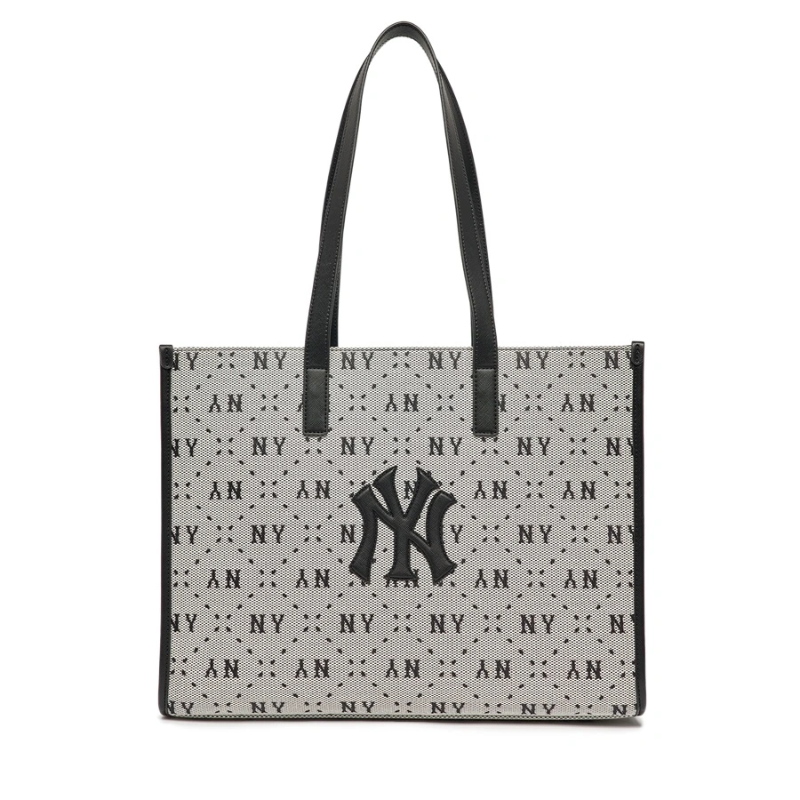 Túi Tote Bag MLB Diamond Monogram Jacquard Large Boston New York Yankees Black