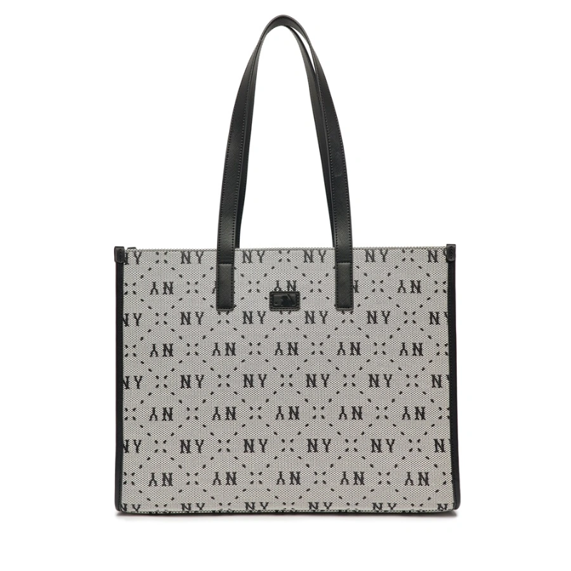 Túi Tote Bag MLB Diamond Monogram Jacquard Large Boston New York Yankees Black