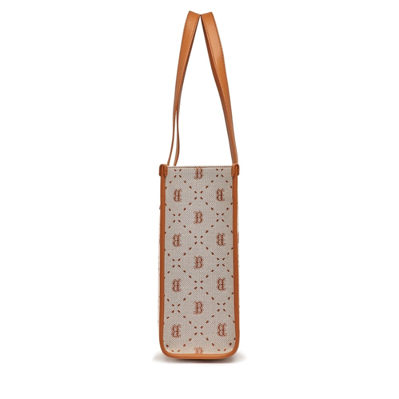 Túi Tote Bag MLB Diamond Monogram Jacquard Large Boston Red Sox Brown