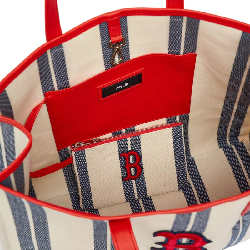 Túi Tote Bag MLB Ethnic Stripe Boston Red Sox L.Navy