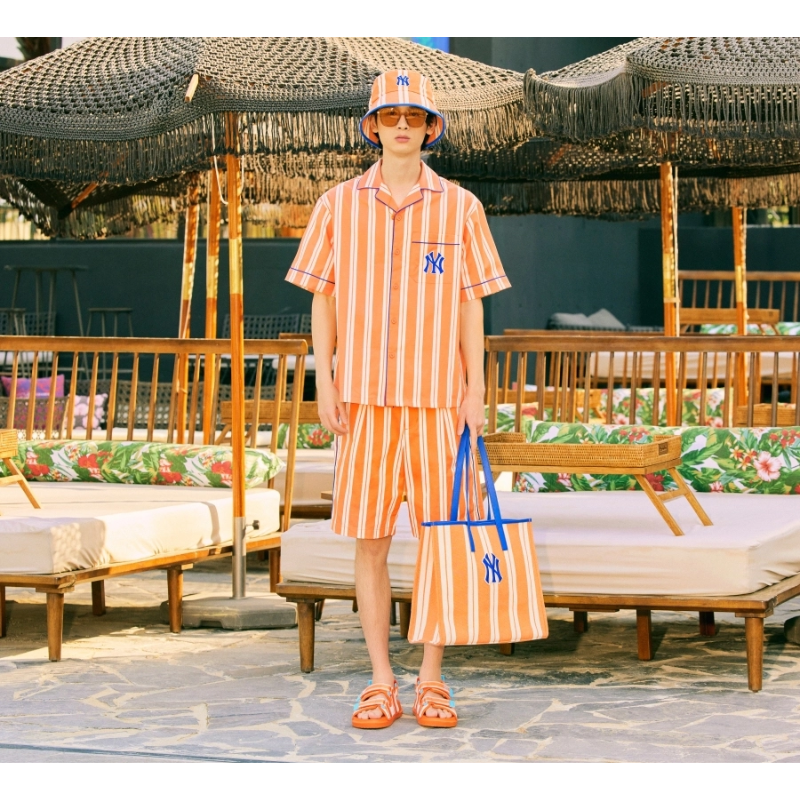 Túi Tote Bag MLB Ethnic Stripe New York Yankees L.Orange