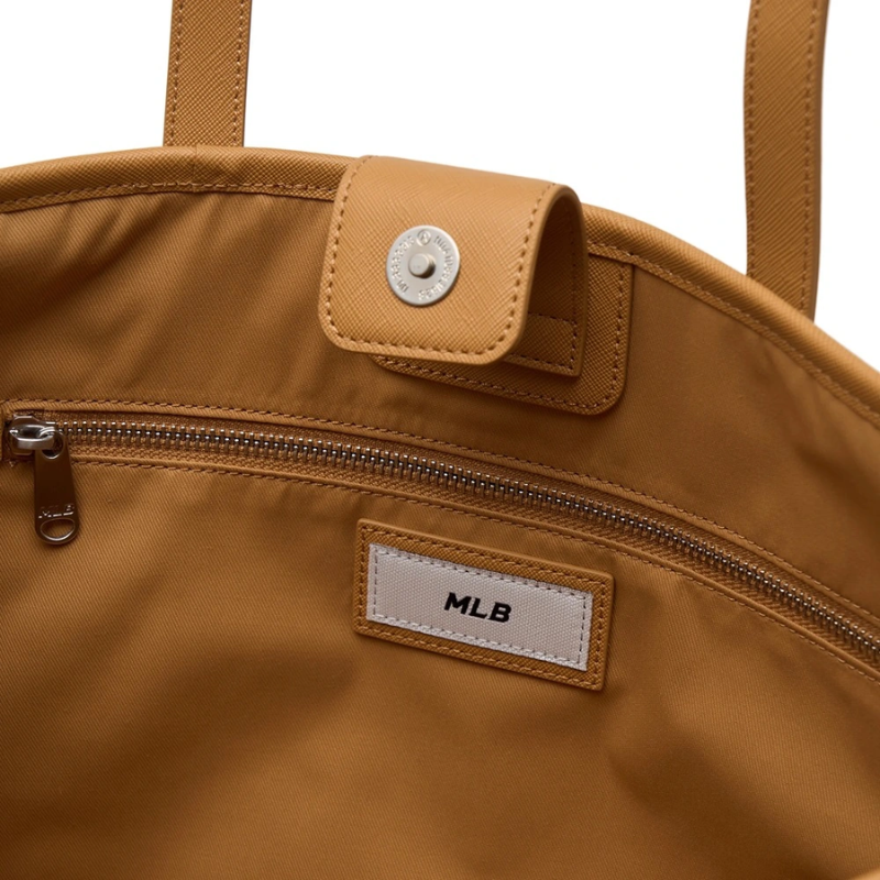 Túi Tote Bag MLB Korea Diamond Monogram Jacquard New York Yankees Brown