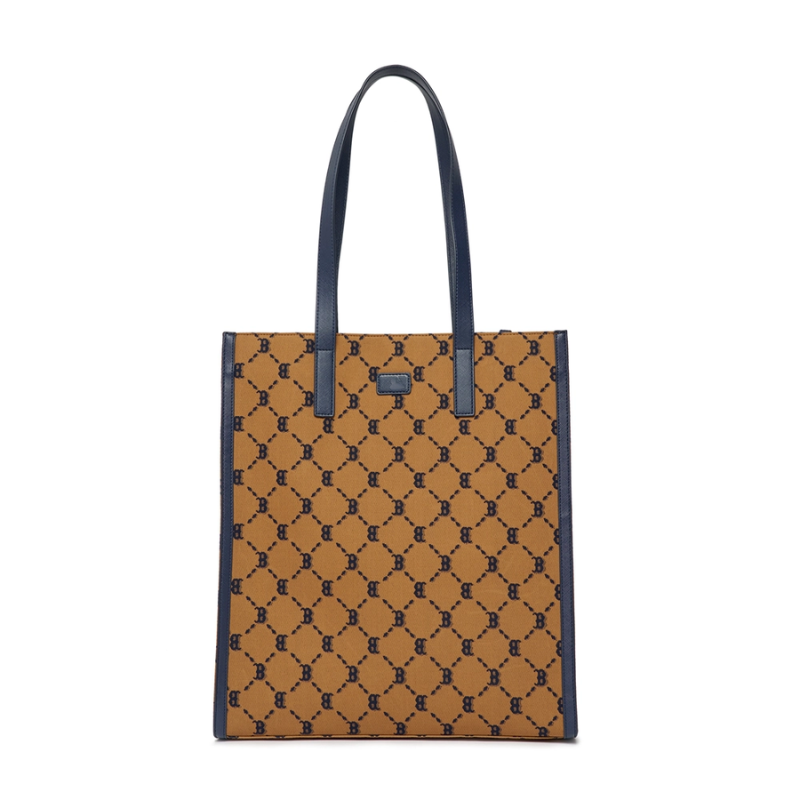 Túi Tote Bag MLB Mono Diamond Jackquard Boston Red Sox D.Beige