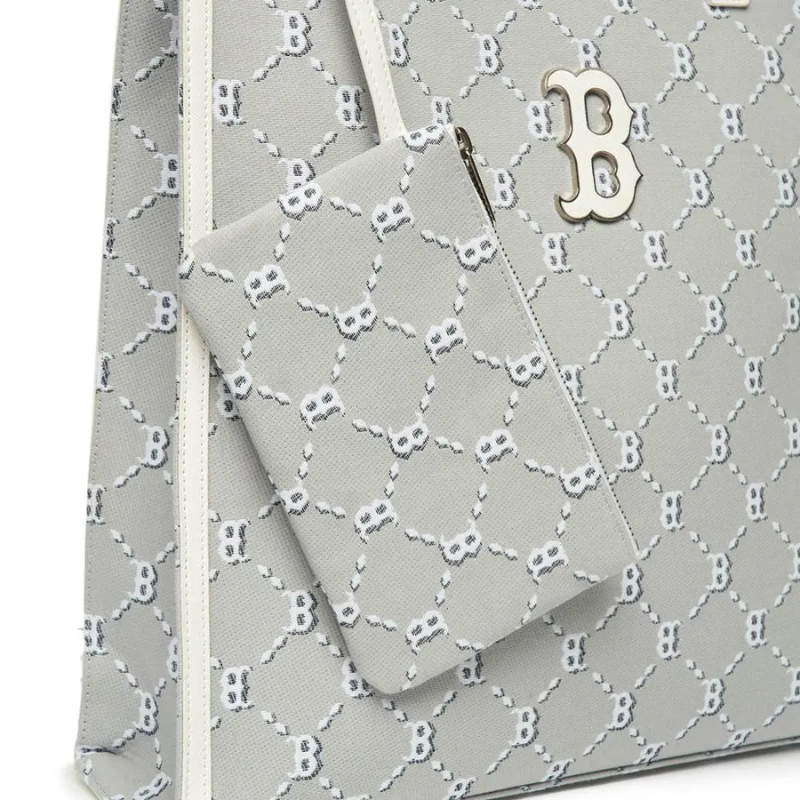 Túi Tote Bag MLB Mono Diamond Jackquard Boston Red Sox Grey